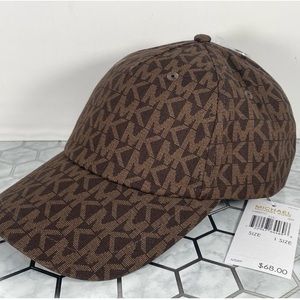 Michael Kors Unisex Printed Leather Baseball Hat Cap One Size. 💕